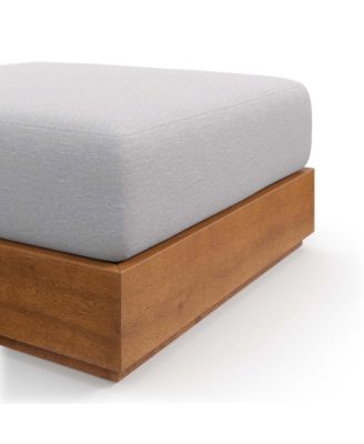 Tahoe Outdoor Patio Acacia Wood Ottoman