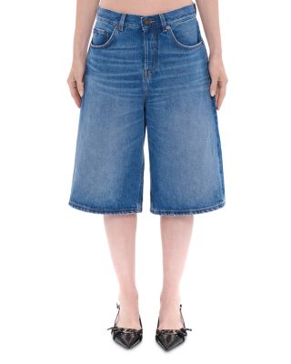 New Becky Mid Rise Jean Shorts in Real Blue