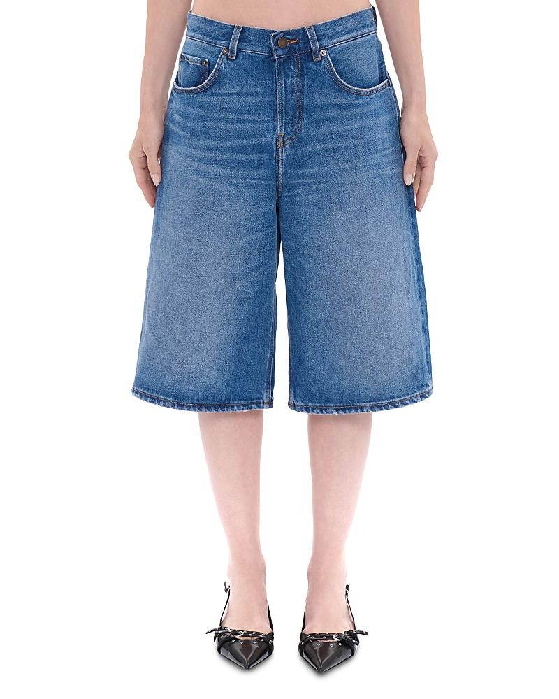 Haikure New Becky Mid Rise Jean Shorts in Real Blue