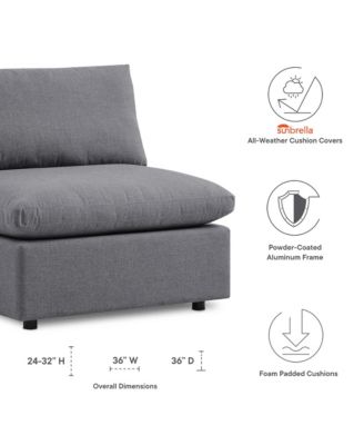 Commix Sunbrella  Outdoor Patio Armless Chair