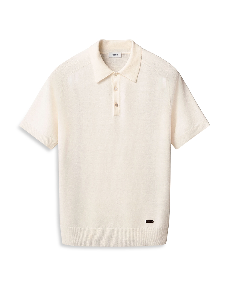 Eton Linen Blend Knit Polo Shirt