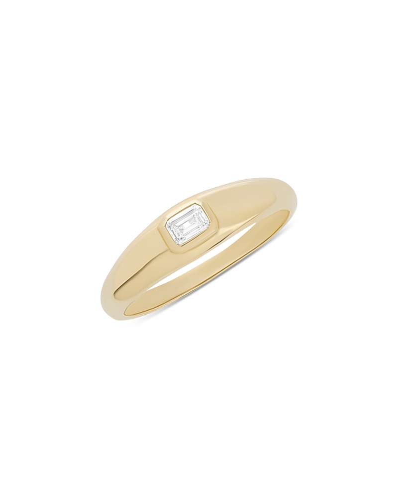 Lana 14K Yellow Gold Diamond Emerald Cut Solitaire Ring