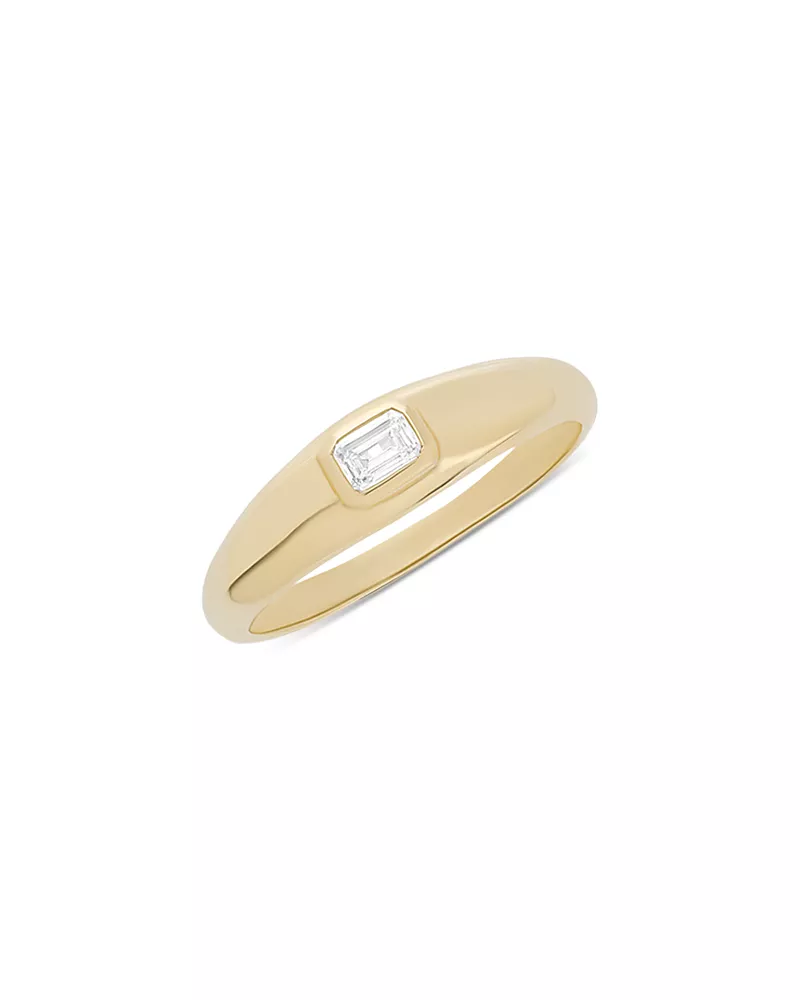 Lana 14K Yellow Gold Diamond Emerald Cut Solitaire Ring