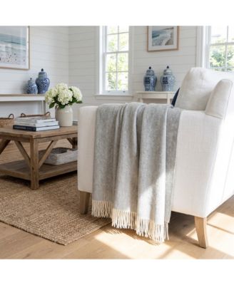 Herringbone Merino Wool Throw 