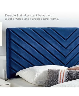 Modway Alyson Angular Channel Tufted Performance Velvet Headboard, Full/Queen