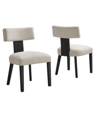  Nalani Fabric Upholstered Dining Chairs, Set of 2