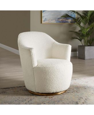  Nora Boucle Upholstered Swivel Chair