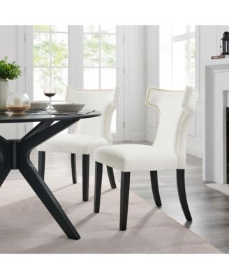  Curve Performance Velvet Dining Chairs, Set of 2