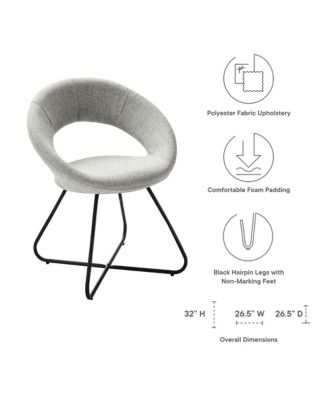  Nouvelle Upholstered Fabric Dining Chair, Set of 2