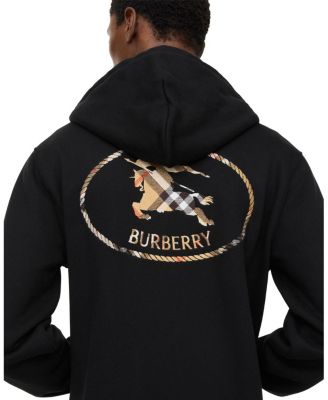  Check Knight Stamp Cotton Zip Hoodie