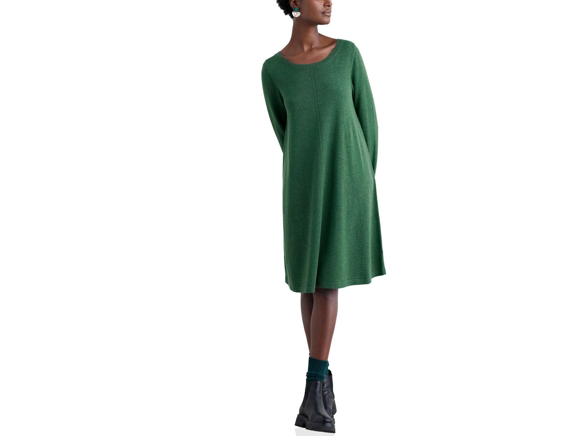 Poltreen Knee Length Knitted Dress — Image 5