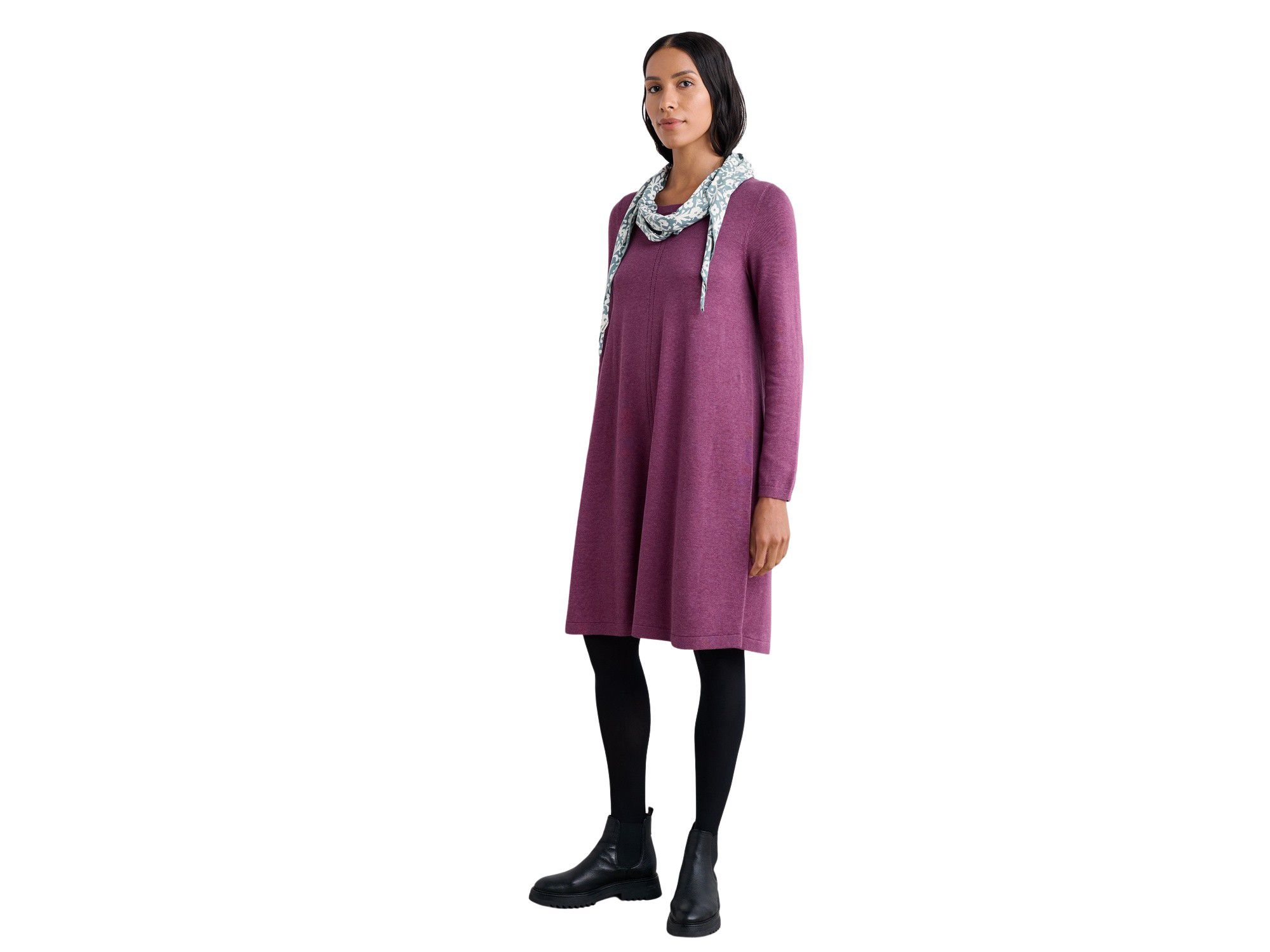Poltreen Knee Length Knitted Dress — Image 11