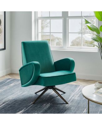  Superior Performance Velvet Swivel Chair