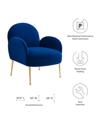  Transcend Performance Velvet Armchair