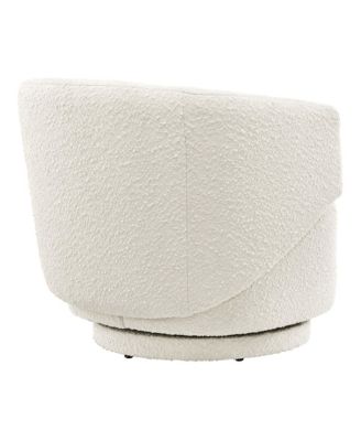  Celestia Boucle Fabric Swivel Chair