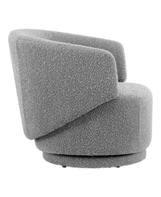  Celestia Boucle Fabric Swivel Chair