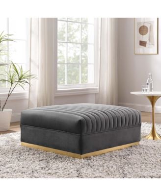  Sanguine Channel Tufted Performance Velvet Modular Sectional Sofa Ottoman