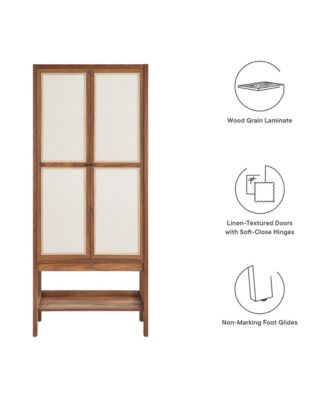  Capri Tall Wood Grain Standing Storage Cabinet