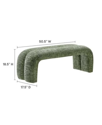  Dax 50.5" Chenille Upholstered Accent Bench