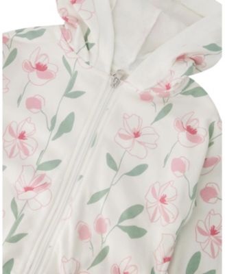 Girls' French Terry Flowers Long Sleeve Hoodie - Little Kid