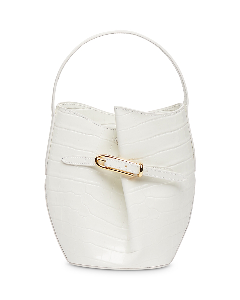 Liffner Mini Embossed Leather Belted Bucket Bag