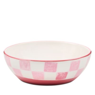 Pink Check Bowl