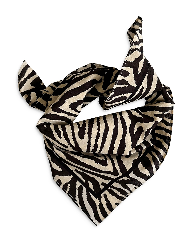 lescarf Zebra Print Cotton Bandana