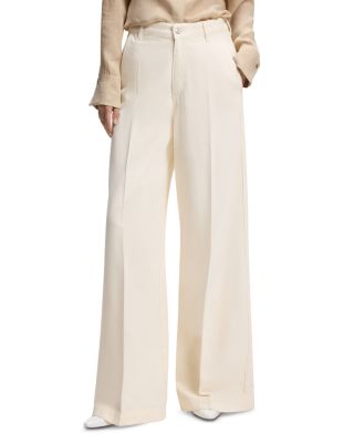 Central High Rise Wide Leg Jeans in Soft Cream - Exclusive