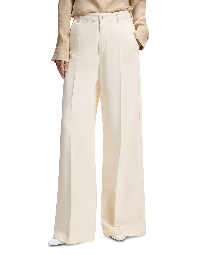 Boss Central High Rise Wide Leg Jeans in Soft Cream - Exclusive