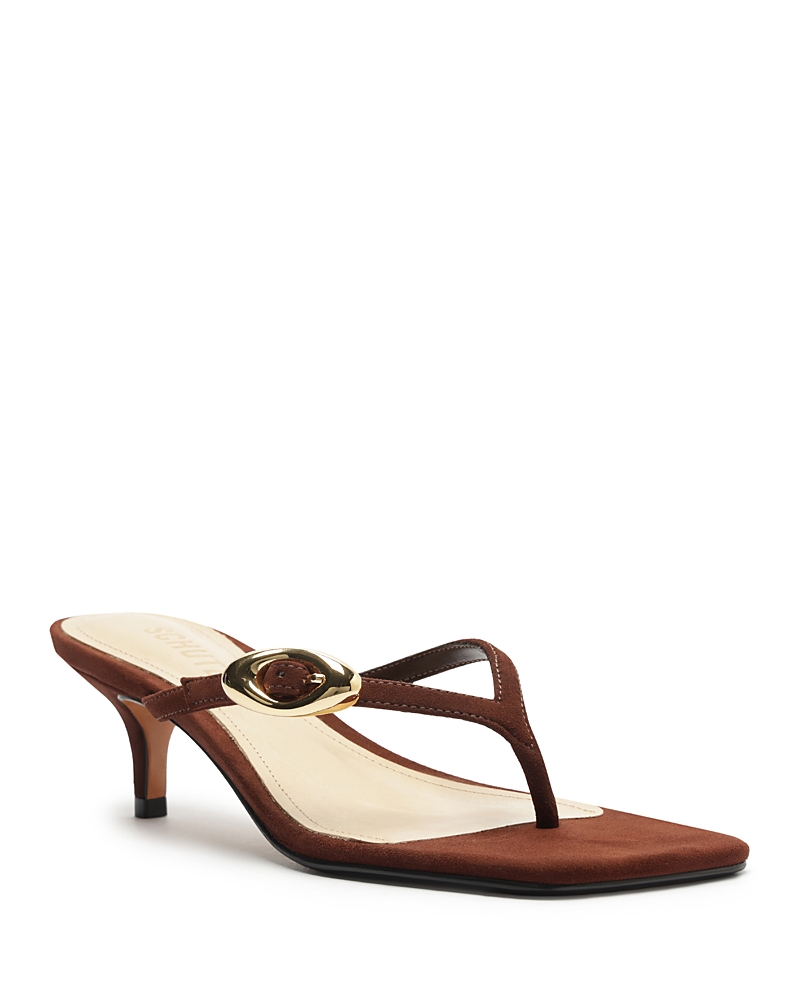 Schutz Women's Miriam Nubuck Leather Thong Sandals