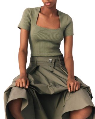 Miyo Ribbed Square Neck Sweater