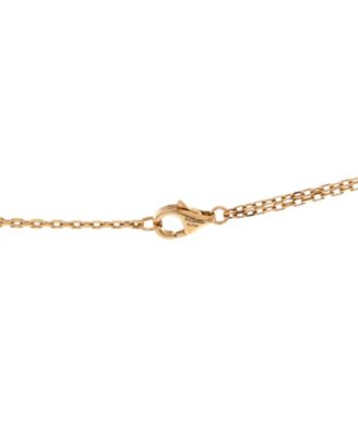 2 Diamonds Love Pendant Necklace 18K Gold and Diamonds, 17.75"