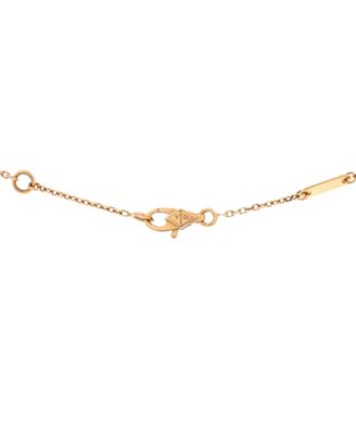  Sweet Alhambra Heart Pendant Necklace 18K Rose Gold and Carnelian, 15.5"