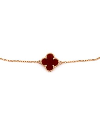  Sweet Alhambra Bracelet 18K Rose Gold and Carnelian