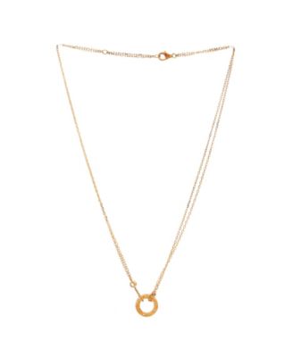  2 Diamonds Love Pendant Necklace 18K Gold and Diamonds, 16"