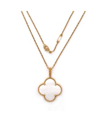  Magic Alhambra Long Necklace 18K Gold and Mother of Pearl, 35.5"