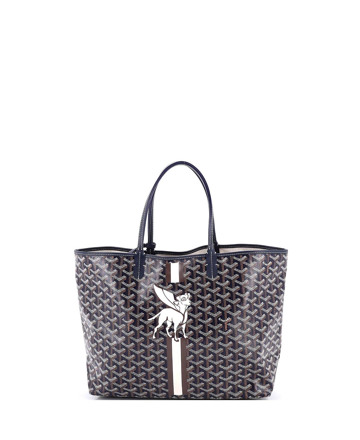 Pre-Owned Goyard Pm Saint Louis Tote Printed Coated Canvas
