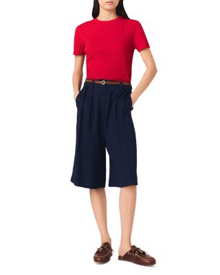 Icailly Linen Blend Bermuda Shorts