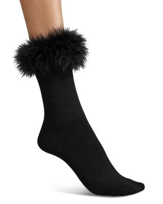 Frou Frou Faux Fur Trim Socks