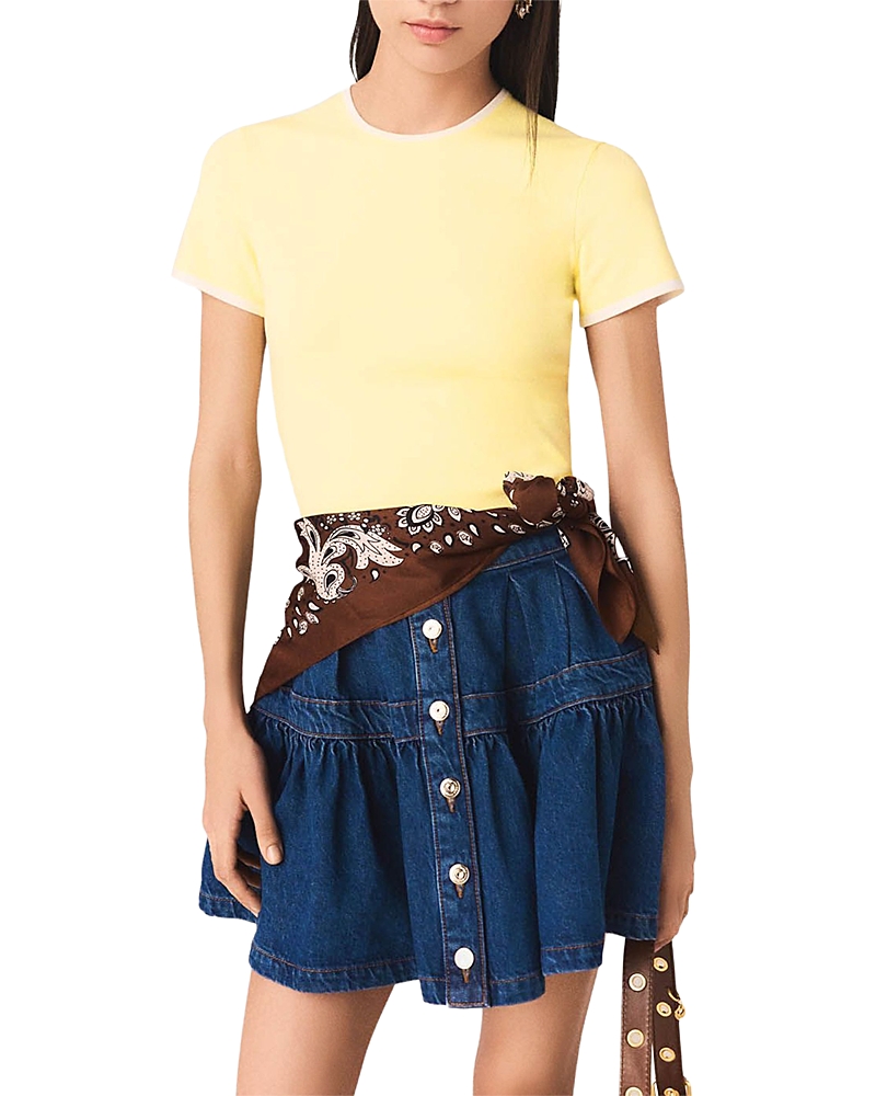 Maje Mipose Round Neck Cut Out Sweater