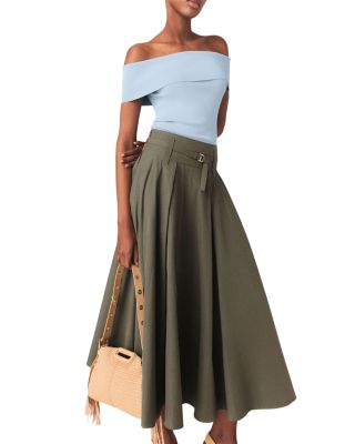 Jeji Belted Midi Skirt