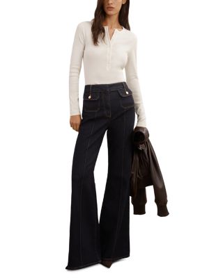 Rina Button Front Top