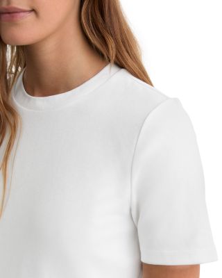 Plain Ribbed Neck T Shirt