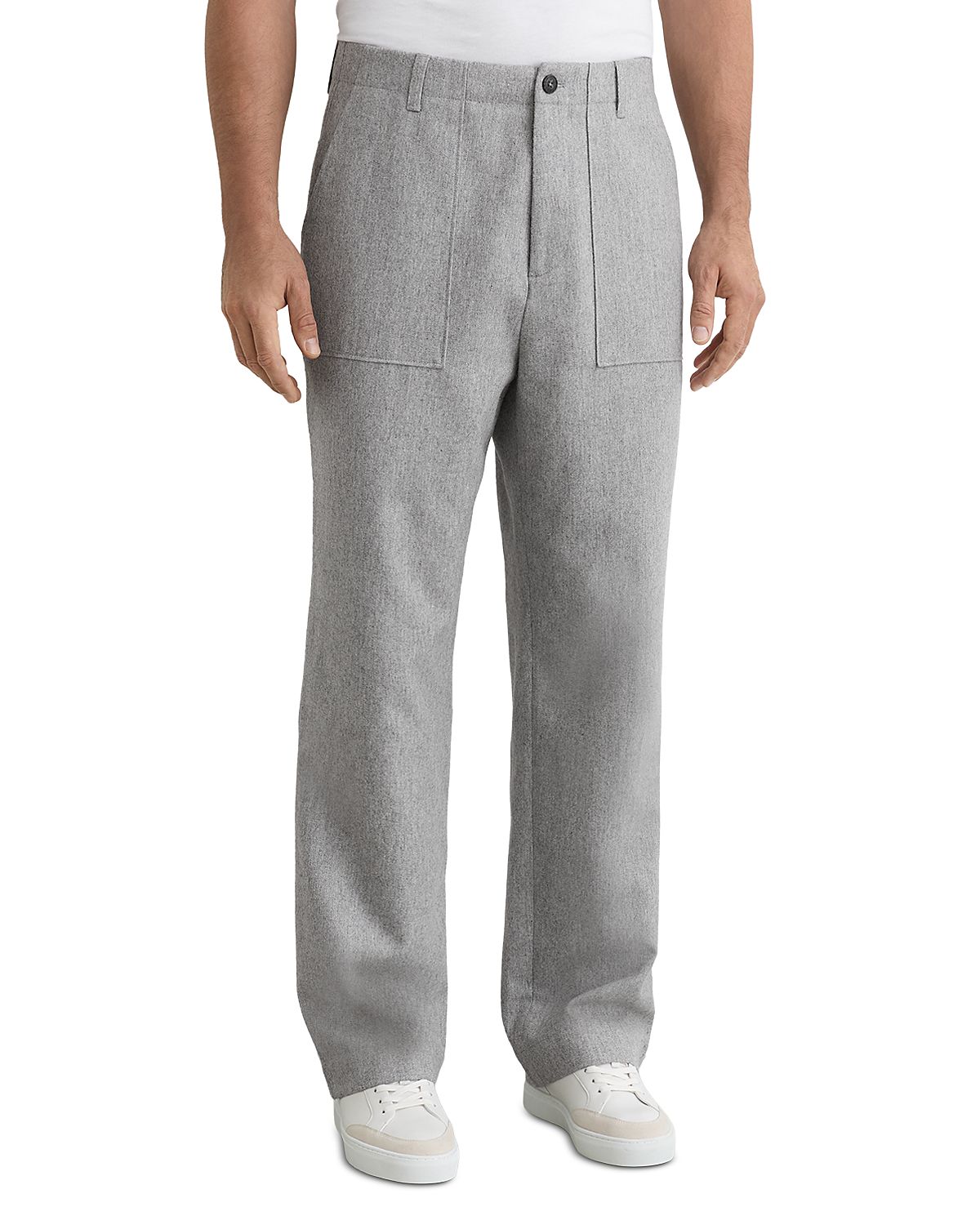 Reiss Wide Leg Wool Trousers
