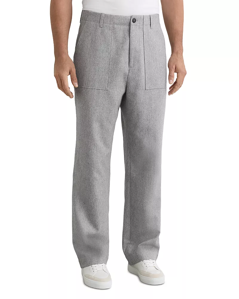 Reiss Wide Leg Wool Trousers