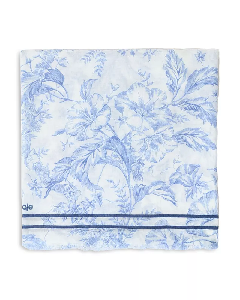 Maje Floral Print Wool Blend Shawl