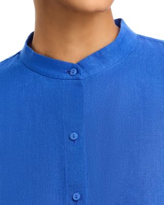 Mandarin Collar Short Sleeve Shirt