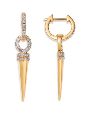Diamond Spike Drop Earring in 14K Yellow Gold, 0.55 tcw