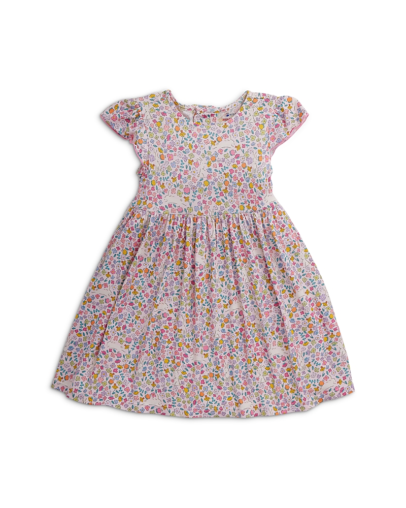 Magnetic Me Girls' Bunny Blossom Magnetic Flutter Sleeved Dress - Little Kid