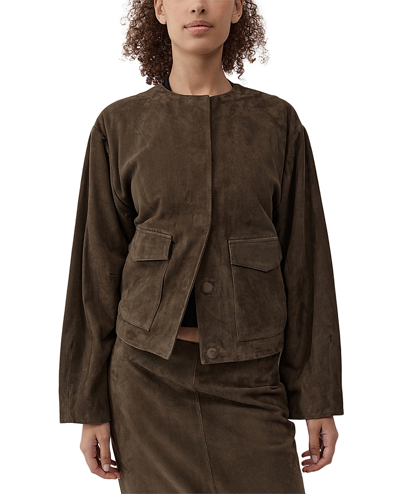 St. Agni Suede Utility Cocoon Jacket